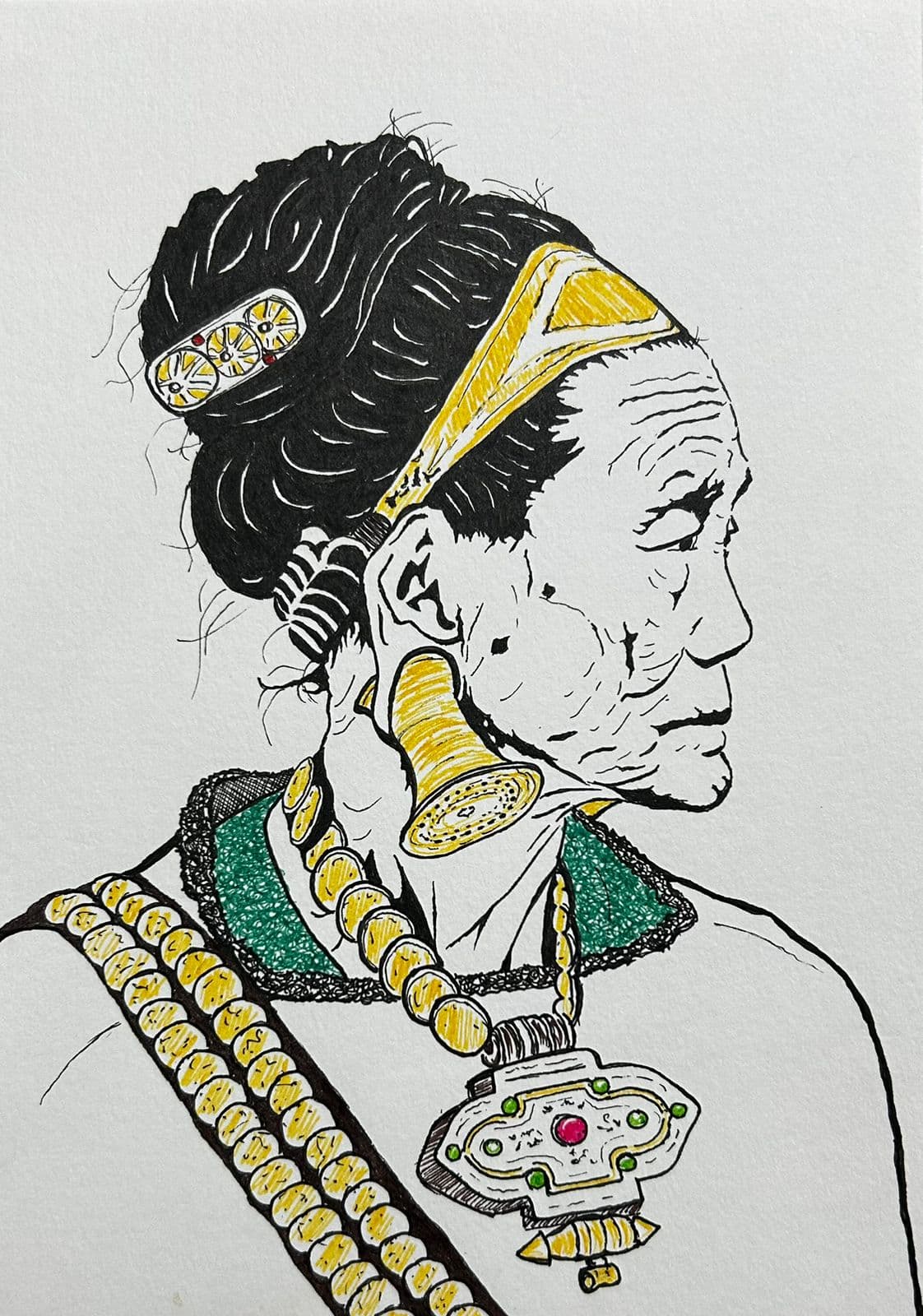 Ink artwork by Vikas Kumar (piece-04).