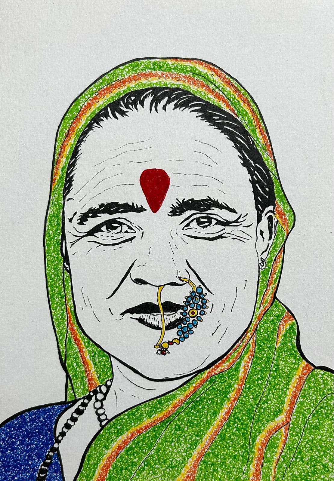 Ink artwork by Vikas Kumar (piece-08).