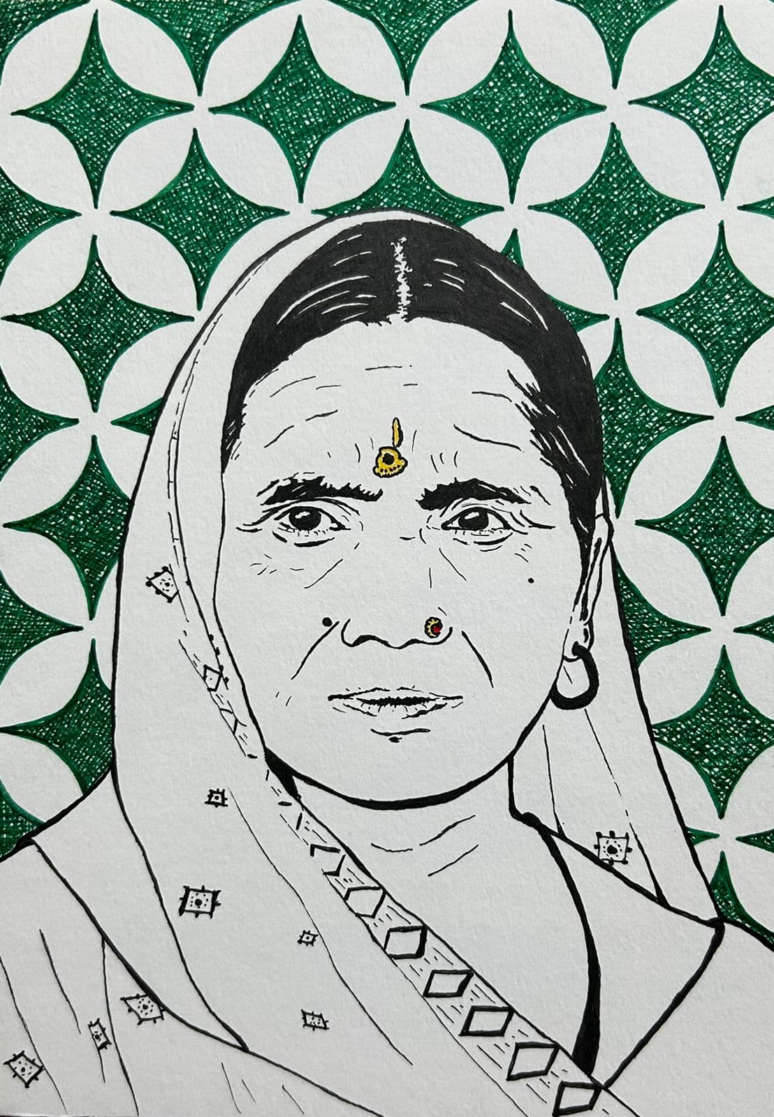Ink artwork by Vikas Kumar (piece-10).