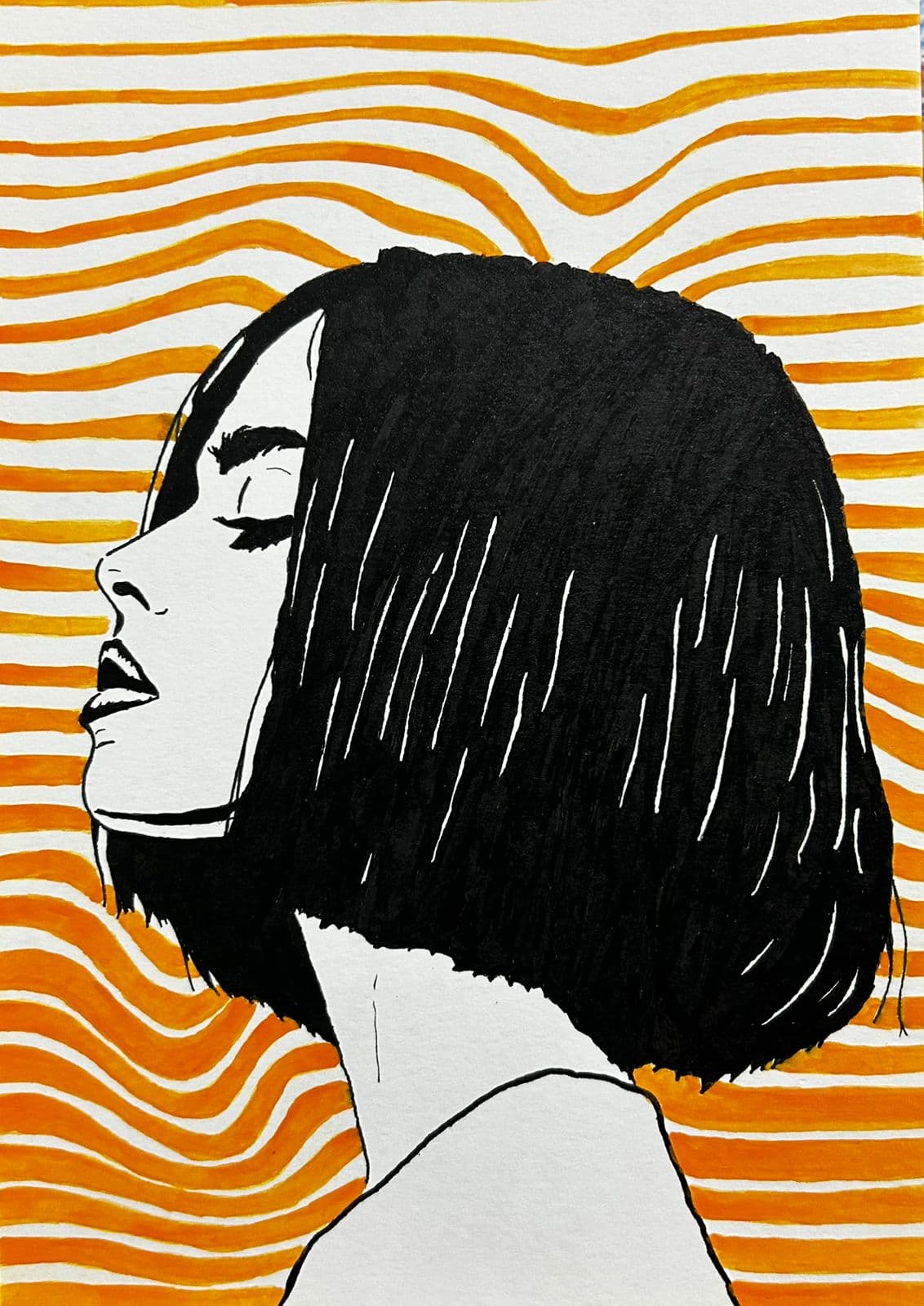 Ink artwork by Vikas Kumar (piece-24).
