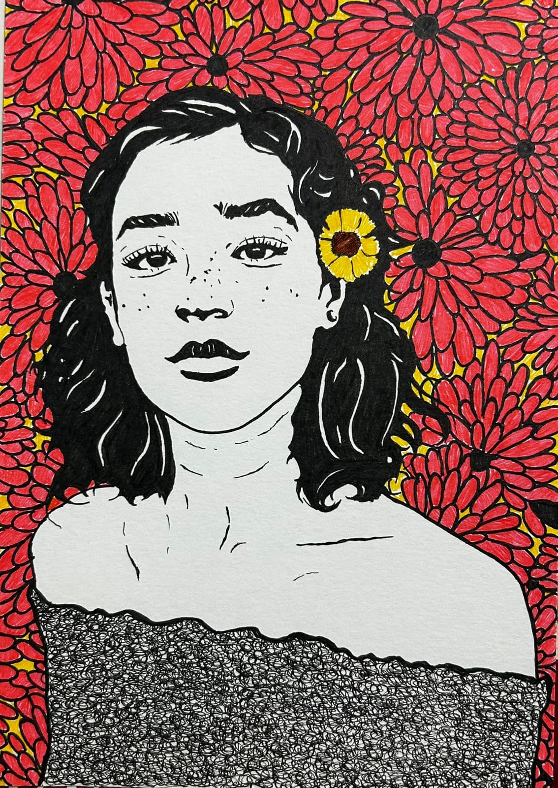 Ink artwork by Vikas Kumar (piece-28).