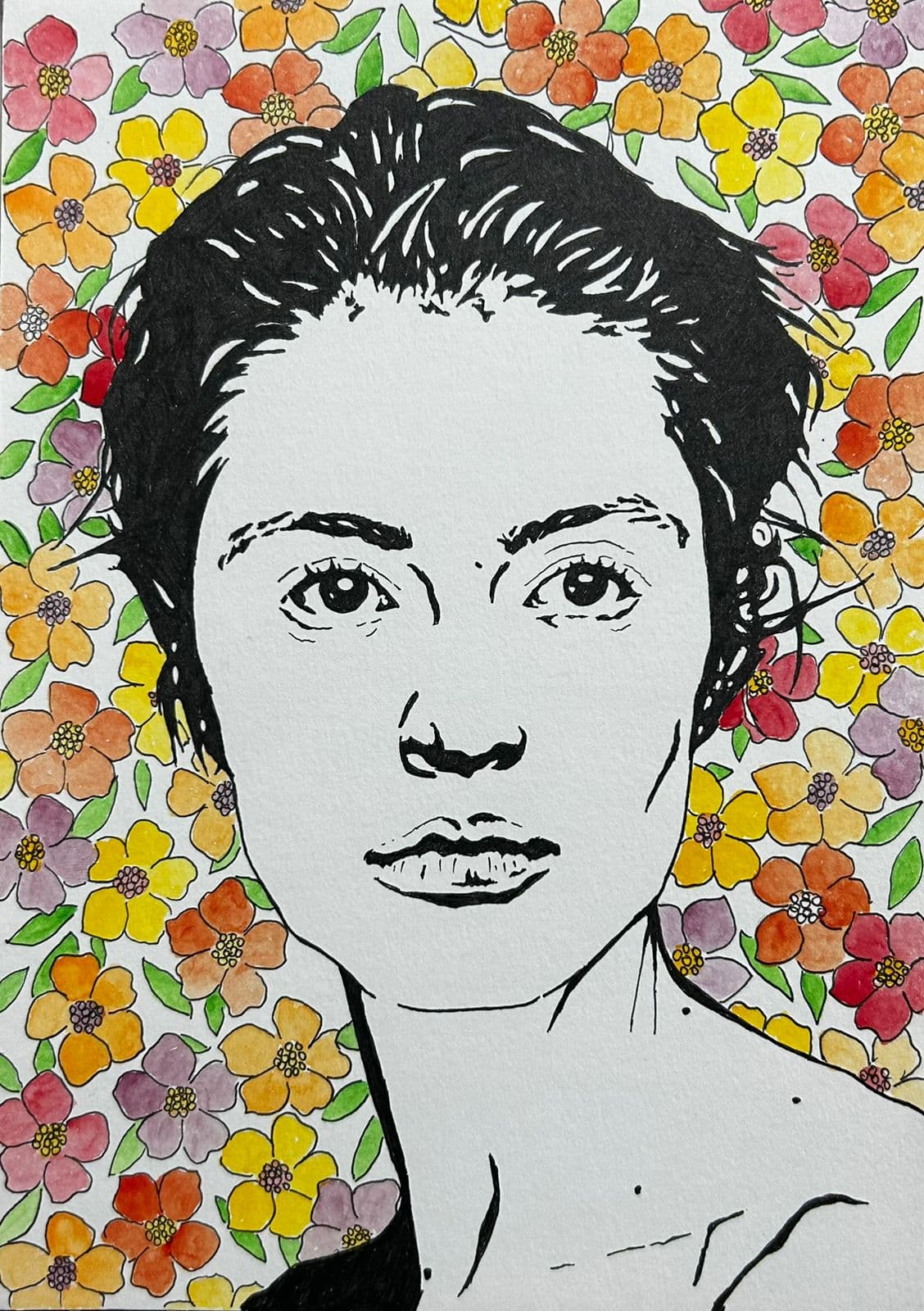 Ink artwork by Vikas Kumar (piece-32).