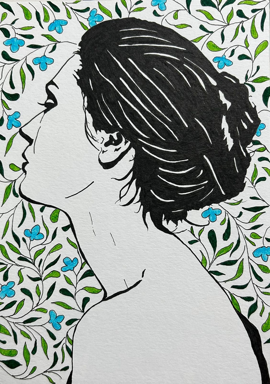 Ink artwork by Vikas Kumar (piece-36).