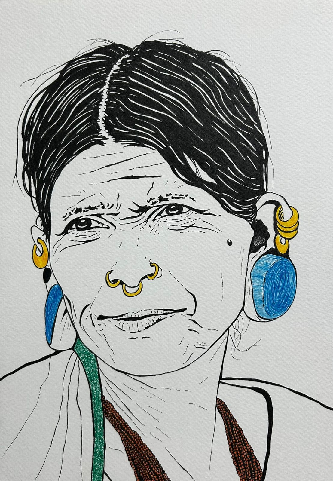 Ink artwork by Vikas Kumar (piece-51).